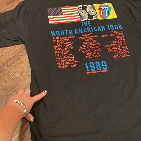 Rolling Stones Steel Wheels 1989 Authentic Tour Tee - Picture 6 of 6